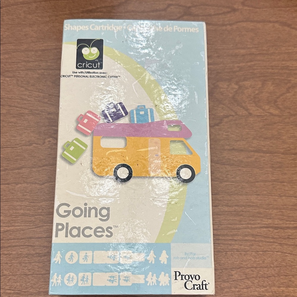Cricut Going Places Travel Cartridge w/ Overlay & Handbook
